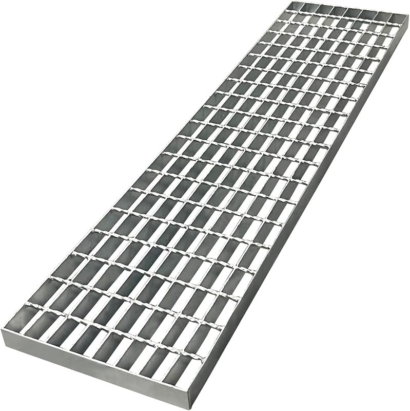39.4x9.8 in. B125 Galvanized Steel Driveway Trench Drain Grate — garage drain pans for garage drain pans