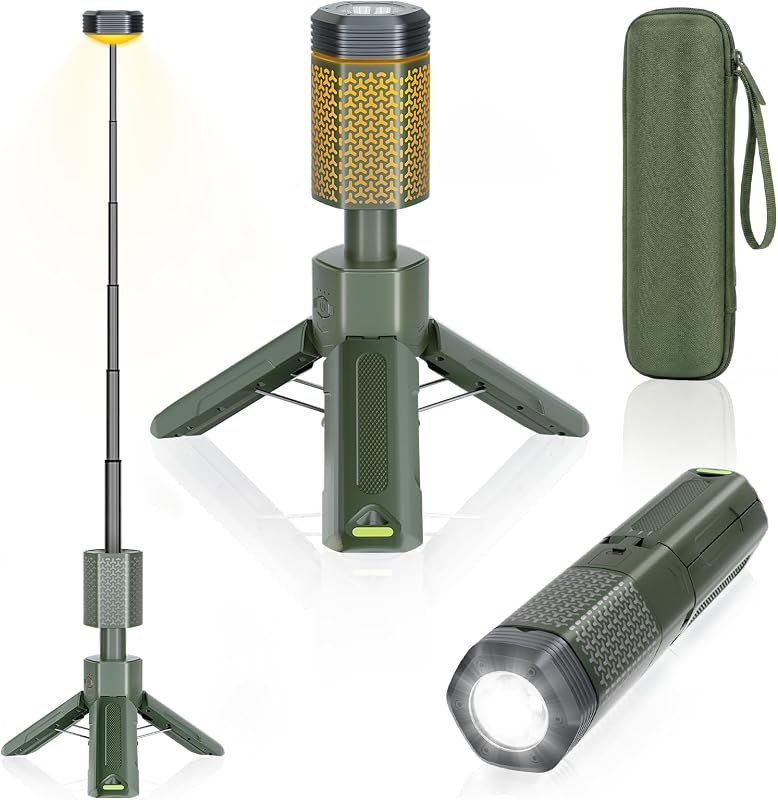 Telescopic Camping Lights,Portable Camping Lantern with Storage Bag,10500mAh Rechargeable Outdoor Adventure Emergency