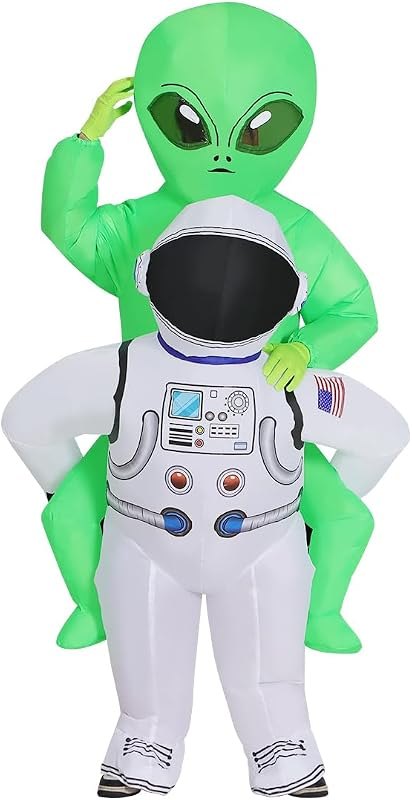 Inflatable Astronaut Carrying Alien Costume for Adults Blow up Funny Halloween Costume Inflatable For adults — ai