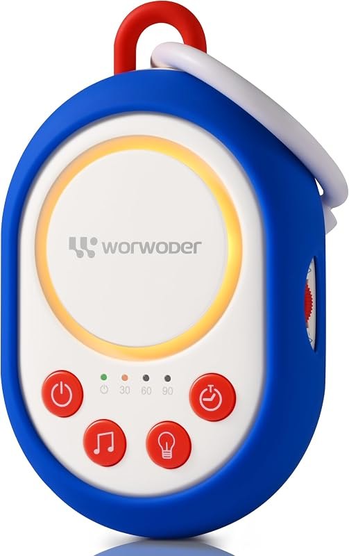 Baby White Noise Sound Machine with Night Light, 20 Soothing Sounds, 22 Hours Battery Life, Travel, Registry Gift