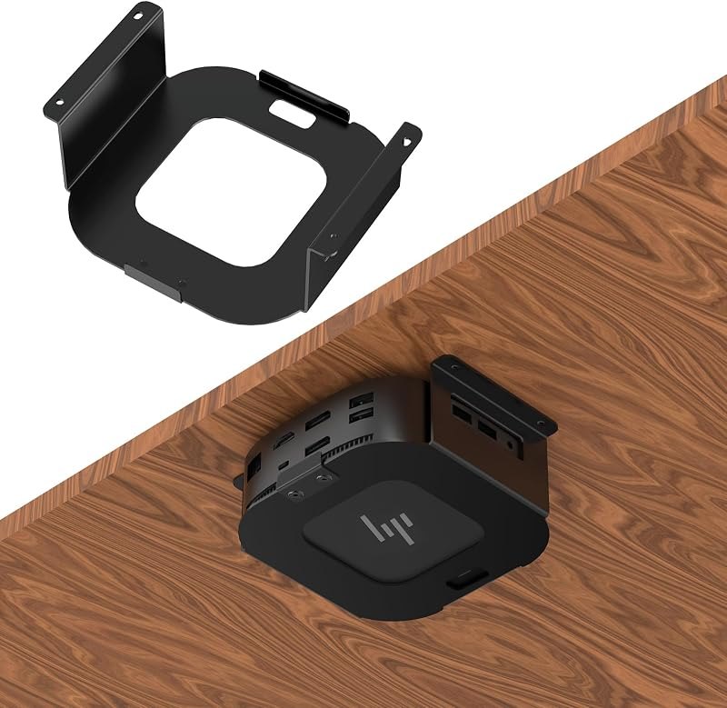 Under Desk Mount Holder for HP USB-C Dock G5,Under-Desk Iron Storage Rack Specifically Designed for HP USB-C