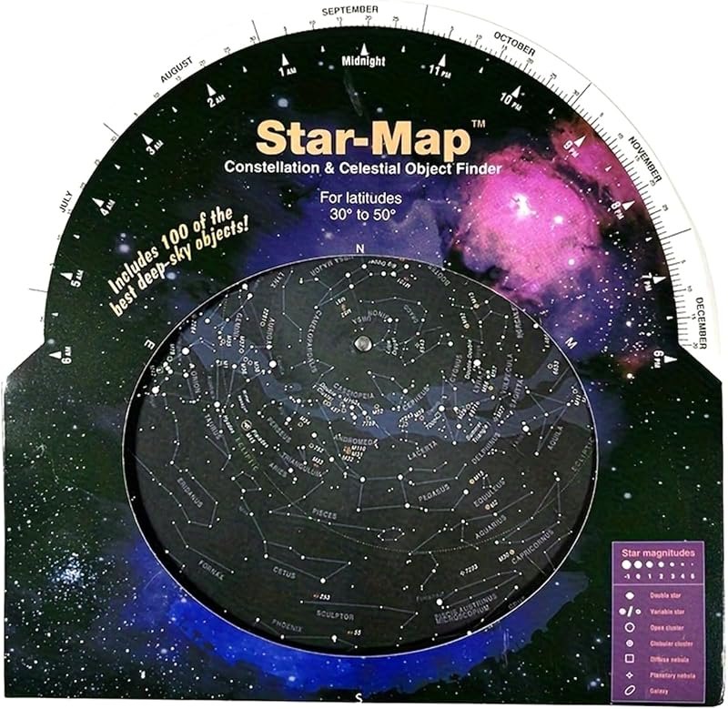 Rotating Star Chart Map Suitable Portable Stargazing & Planet Discovery Detailed Astronomical Wheel Star Locator
