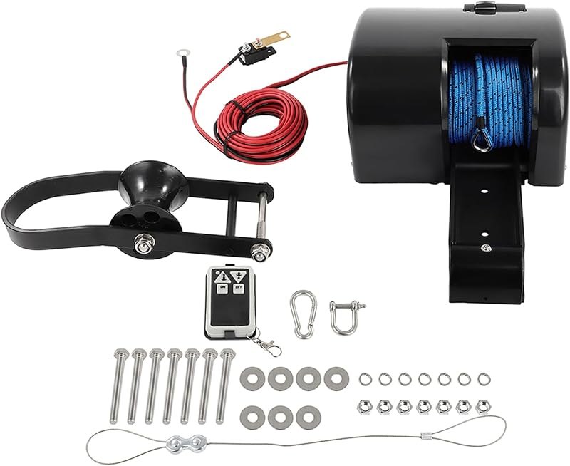 35 lbs Electric Boat Anchor Winch 12V Marine Saltwater — electric anchor winch for electric anchor winch
