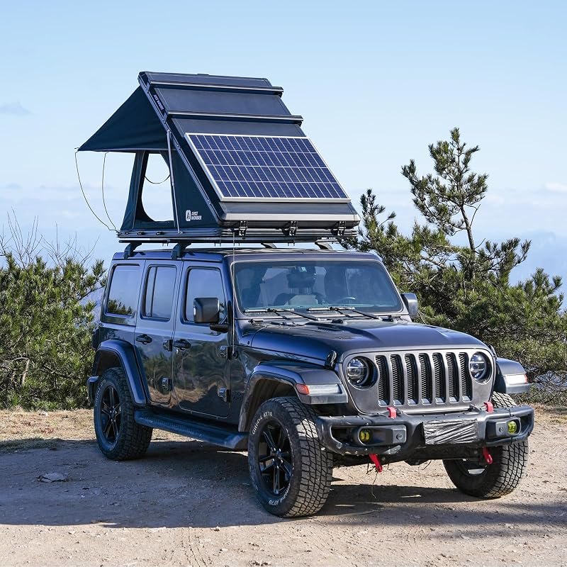 Solar Panel Rooftop Tent Hard Shell with Winter Thermal Layer — overlanding roof top tent for overlanding roof top tent