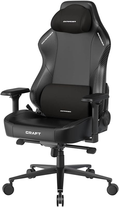 DXRacer Craft L Ergonomic Gaming Chair, Black — leatherette gaming chair for leatherette gaming chair