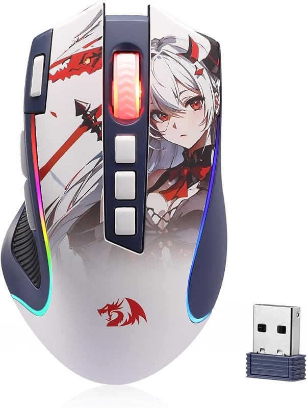 Redragon M612AK PRO Wireless Anime Gaming Mouse 8000 DPI Remapping Keys
