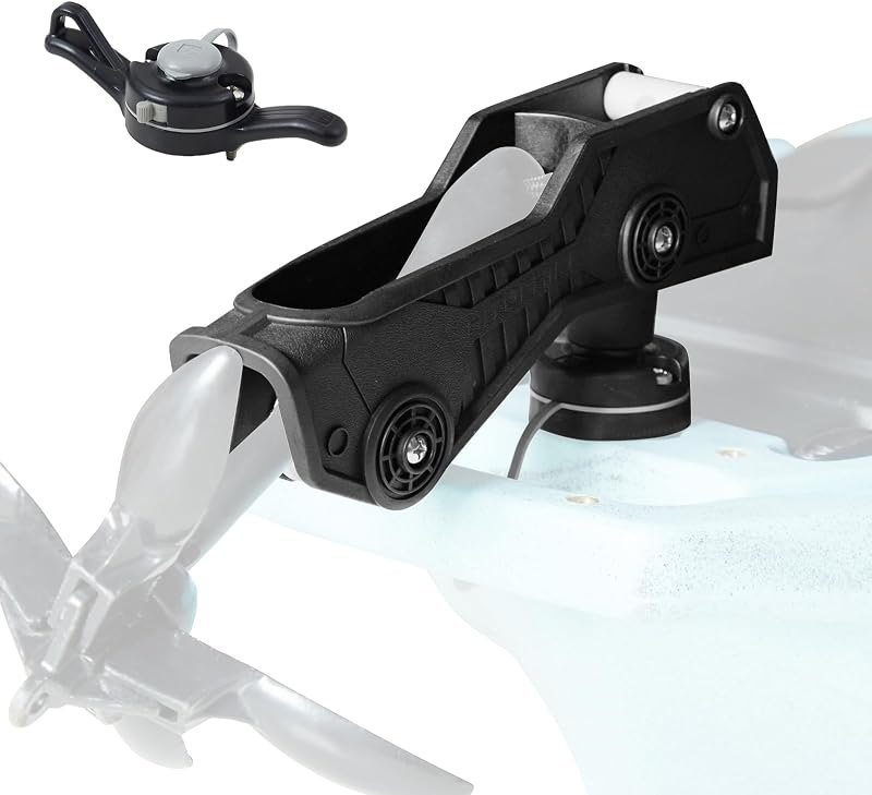 HITORHIKE Universal Anchor Mount-Heavy Duty Boat Anchor Holder with Multi-Directional Locking,Built-in Storage for