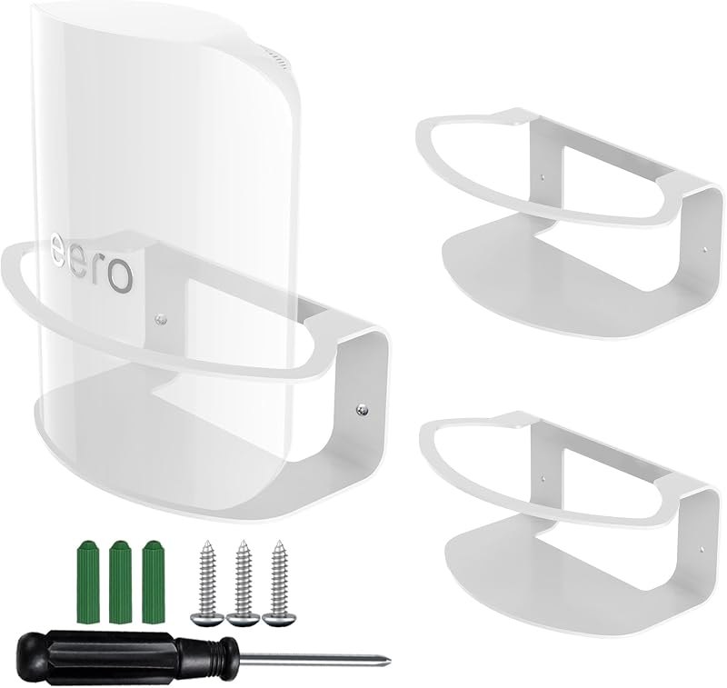 eero Pro 7 Wall Mount, Metal Wall Mount for eero Pro 7 with Secure Cable Management, Includes Screws & Screwdriver for