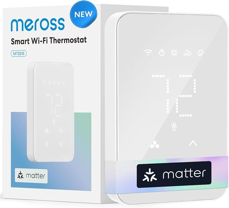 meross Matter Smart Thermostat for Electric Baseboard Heaters — smart baseboard heater thermostat for smart baseboard