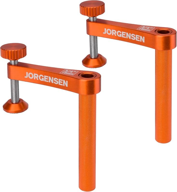 JORGENSEN 2 Pack Bench Dog Clamp, 3/4" (19mm) Dog Hole Woodworking Clamp — woodworking bench dog for woodworking bench