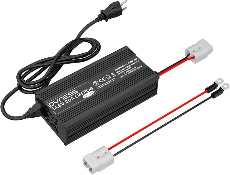 Dyness12V 20A Lithium Battery Charger,AC-DC Charger 0V Activation — marine battery charger for marine battery charger