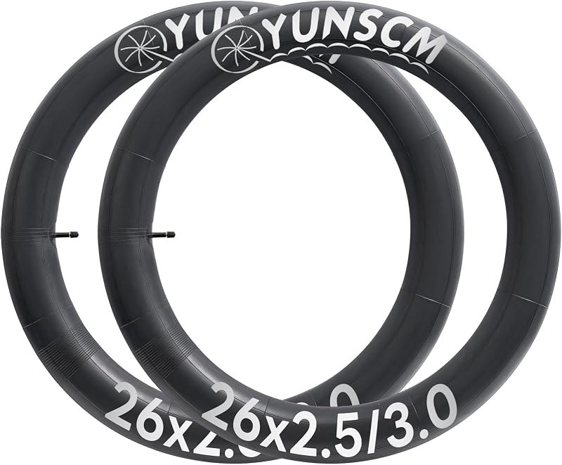 2-PCS 26" Fat Tire Tubes 26x2.5 26x3.0 AV Schrader Valve 26" Fat Bike Tubes Compatible with 26 X 2.50 26 X 2.60 26 X