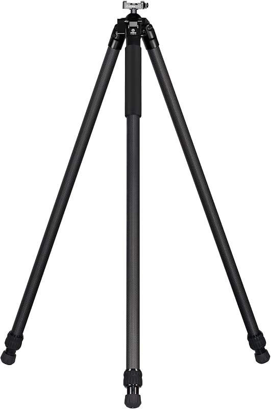 FANAUE Carbon Fiber Tripod for Hunting with Arca Swiss QR Plate, 360° Ball Head for Shooting Spotting Scope Binoculars