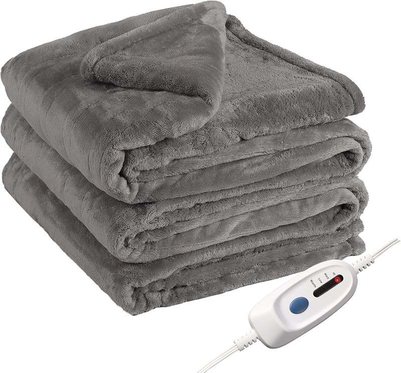 Electric Heated Blanket Full Size 72"×84" with 9 Heating Levels & 1-10Hs Auto Off, Single Control Large Heating Heater