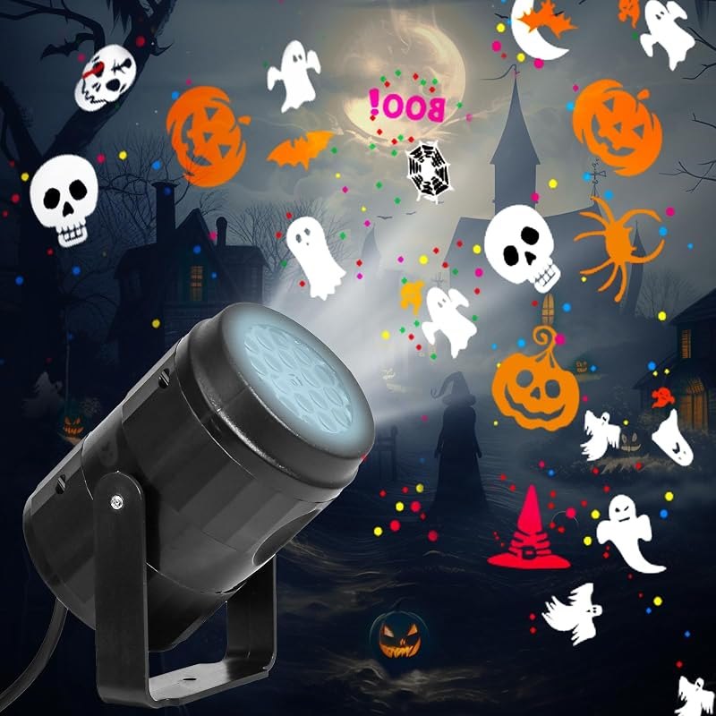 Halloween Projector Lights Outdoor/Indoor, Led Lights Projector Waterproof for Holiday Decorations, Holiday Projector