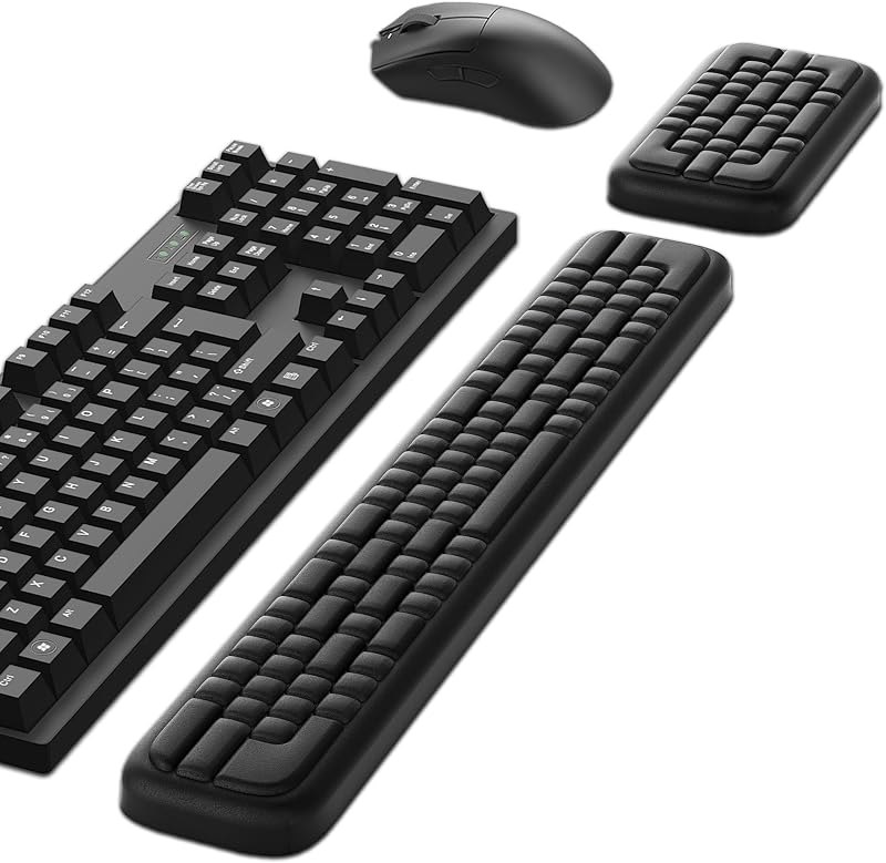 MEKASS Keyboard Wrist Rest, Ergonomic Wrist Pad, Soft Memory Foam Keyboard Hand Rest with Non-Slip Base, Easy Typing