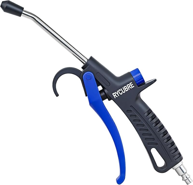 High Pressure Air Blow Gun Heavy Duty Air Compressor Attachment with Adjustable Airflow, Ergonomic Design,Stainless