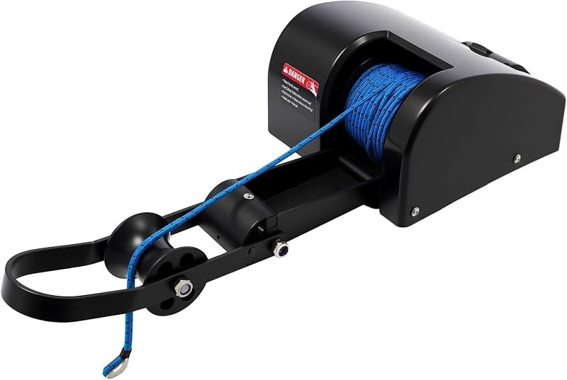 25/35/45LBS Boat Electric Anchor Winch, 12V Electric Anchor Winch with Remote Control and 100FT Pre-Wound Anchor Rope