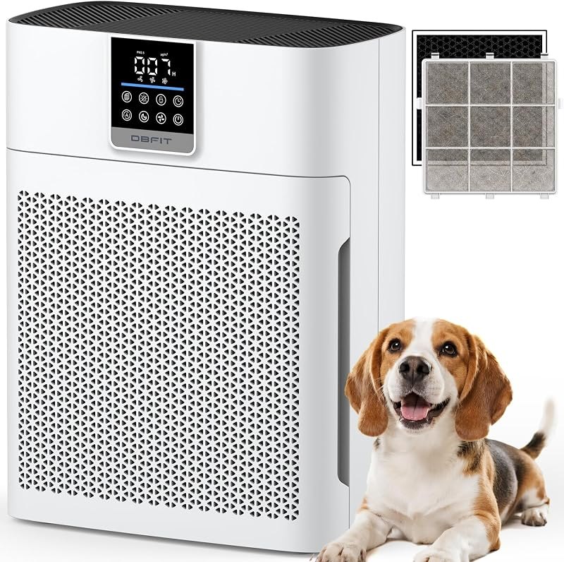 Air Purifiers for Home Large Room up to 2180 Sq Ft, DBFIT HEPA Air Purifier with Washable Nylon Pre-Filter, PM2.5 Air