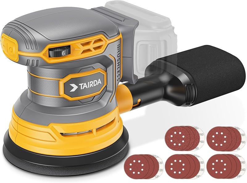 Cordless Random Orbital Sander Compatible for Dewalt 20v 60v Battery(NO Battery), Electric Palm Orbital Sander With