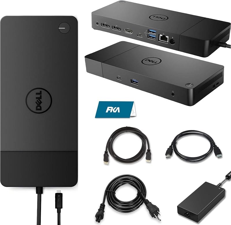 Dell WD19TBS Thunderbolt Dock, 180W Dell Docking Station with HDMI/Dual DisplayPort, Dual Monitor Support, Bundle with