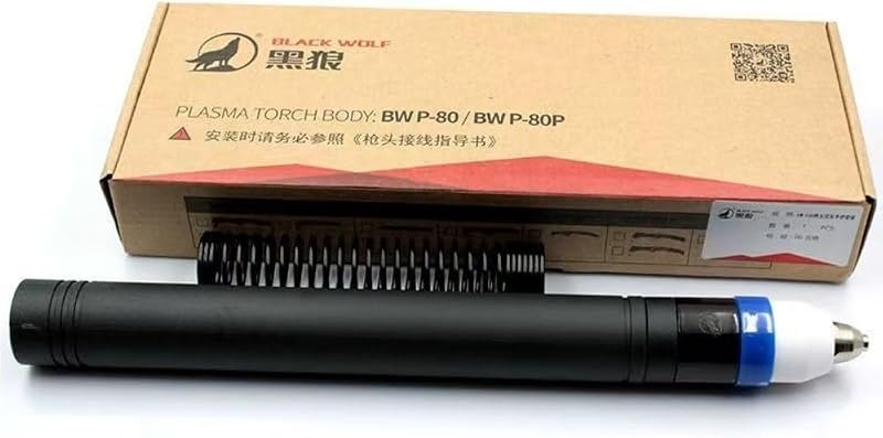 P80 Plasma Cutter Torch Straight Handle Plasma Cutting Torch Head/Body Replacement Torch for CNC Plasma Cutting