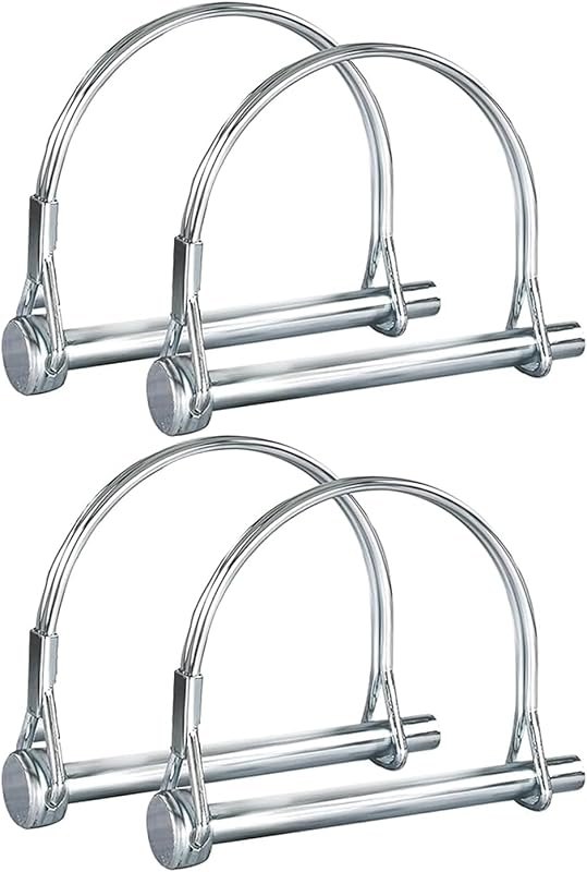 Trailer Coupler Pin 1/4"x4", 4 Pack Zinc-Plated Safety Locking Pin, Rust Resistant Quick Connect Hitch Pin for Utility