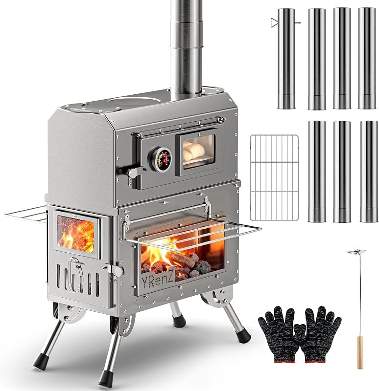 Tent Stove Wood Stove with Oven — homestead wood stove for homestead wood stove