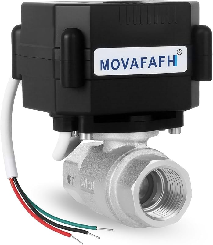 3/4" Motorized Ball Valve - 9-24V DC Electric Water Valve with Full Port, 3 Wire 2 Point Automatic Ball Valve