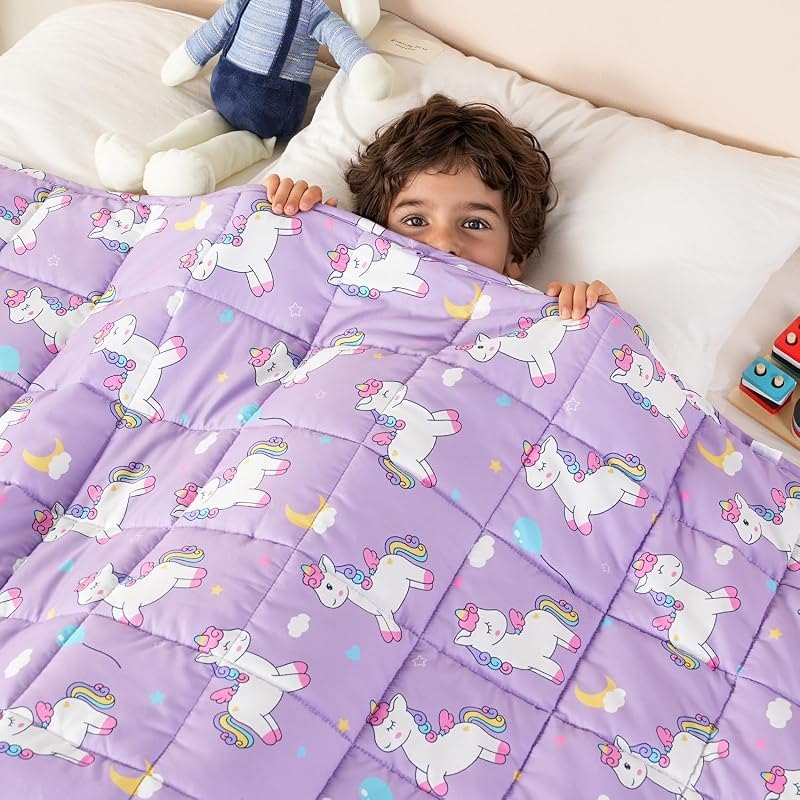 Mr. Sandman 5 lbs Weighted Blanket for Twin Size Bed, Perfect for 40-60lb Breathable Heavy Throw Blankets for Sleeping