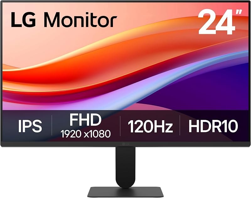 LG 24U411A-B 24-inch Full HD (1920 x 1080) IPS Computer Monitor, 120Hz, HDR10, Reader Mode, Flicker Safe, HDMI, Slim