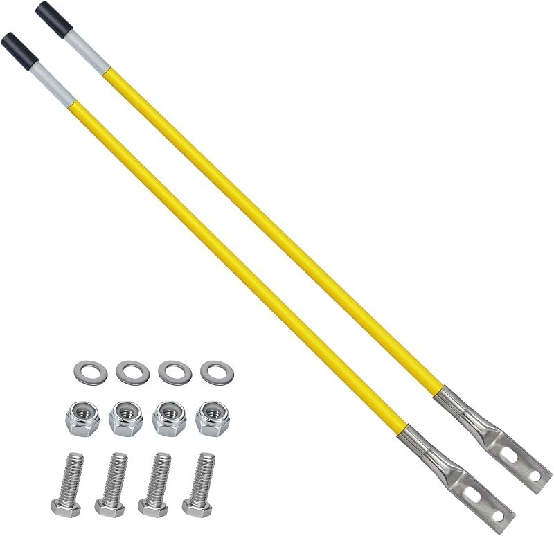 27" Snow Plow Blade Markers Guides Kit Solid Tube 304L Stainless Steel Base Fit for Blizzard Boss SNO-Way Western