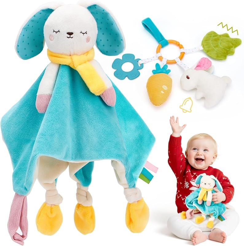 hahaland Baby Lovey Security Blanket Plush Hanging Sensory Toy — Outdoor Sensory Play Set for outdoor sensory play set