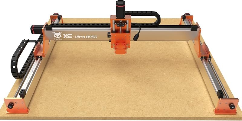 FoxAlien XE-Ultra 8080 CNC Router Machine with NEMA 23 Closed-loop Stepper Motor, Large Size Benchtop Engraving