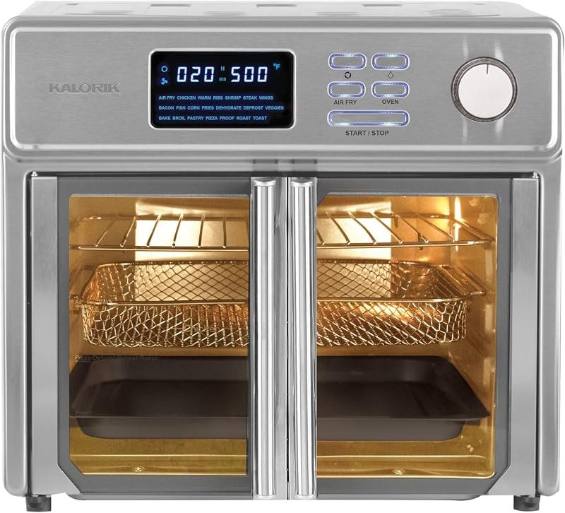 Kalorik MAXX Digital Air Fryer Oven for French Door, 26 Litres, 10-in-1 Convection Toaster with Turbo Maxx Technology