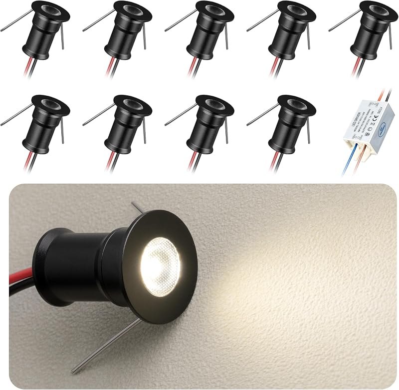 902 30°LED mini Spotlight,DC12V 1W,80Ra,75lm,Small Size,Embedded Installation,Suitable for Cabinet Lighting Such as