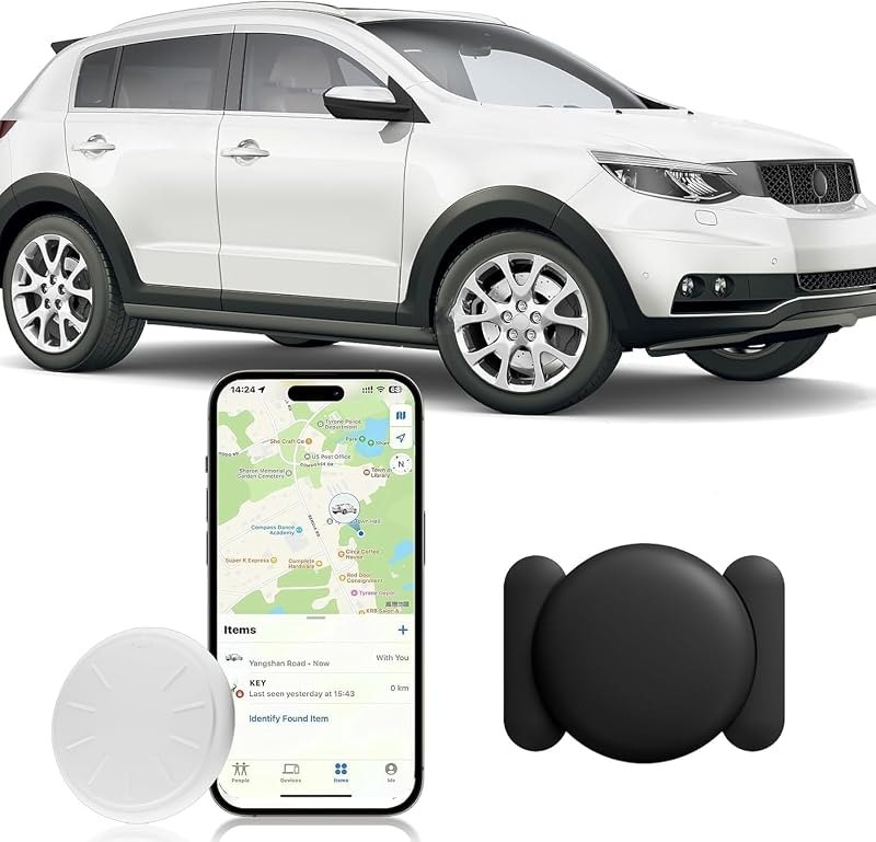 GPS Tracker for Vehicles,No Monthly Fee Car Tracker with Magnetic Case,Car Tracking Device Work with Apple Find My