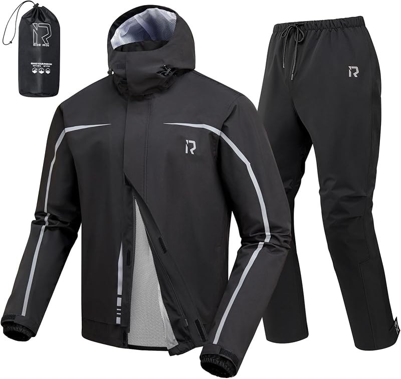 RIDEIRON Motorcycle Rain Gear for Men & Women, Waterproof Rain Suit — motorcycle rain suit for motorcycle rain suit