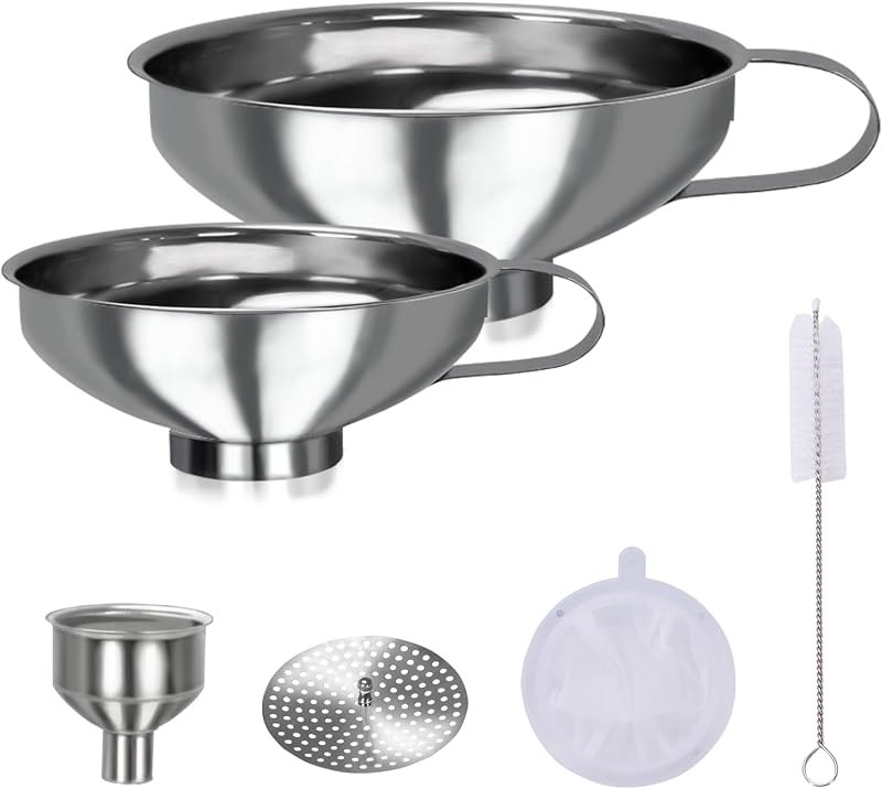 Yevior Canning Funnel for Filling Mason Jars,Bottles (5-Pack) — canning jar funnel for canning jar funnel