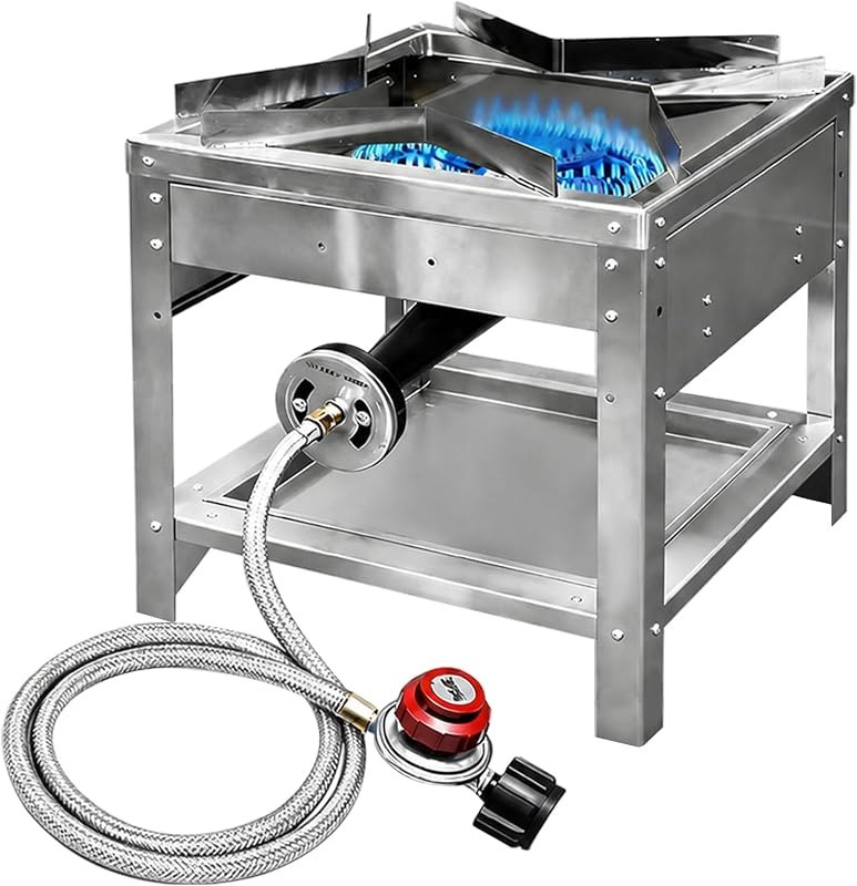 Stainless Steel Single Propane Burner — portable propane camp stove for portable propane camp stove