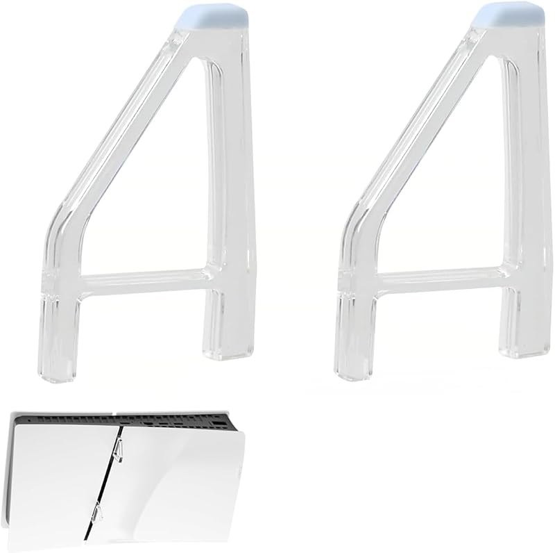 Stand for Ps5 Slim, Simple Cooling Feet, Horizontal Placement Bracket Holder Console Flat Base Stand, Compatible with