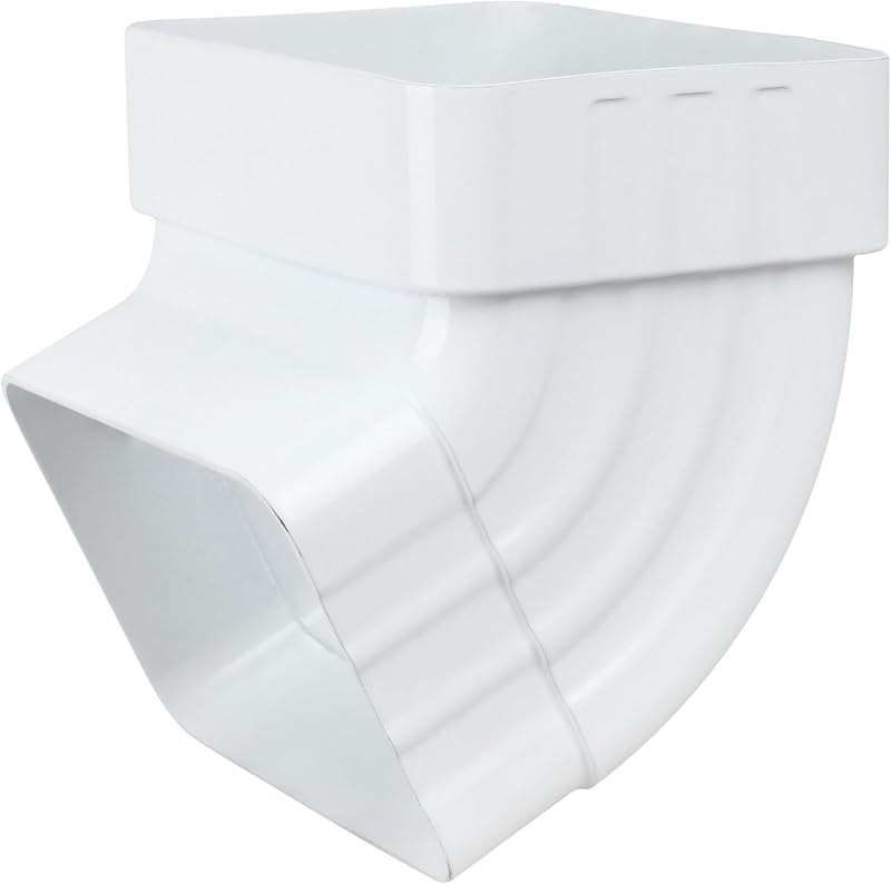 65° Gutter Elbow Roofing Gutter downspout Elbow 3x4 White 1 Pack
