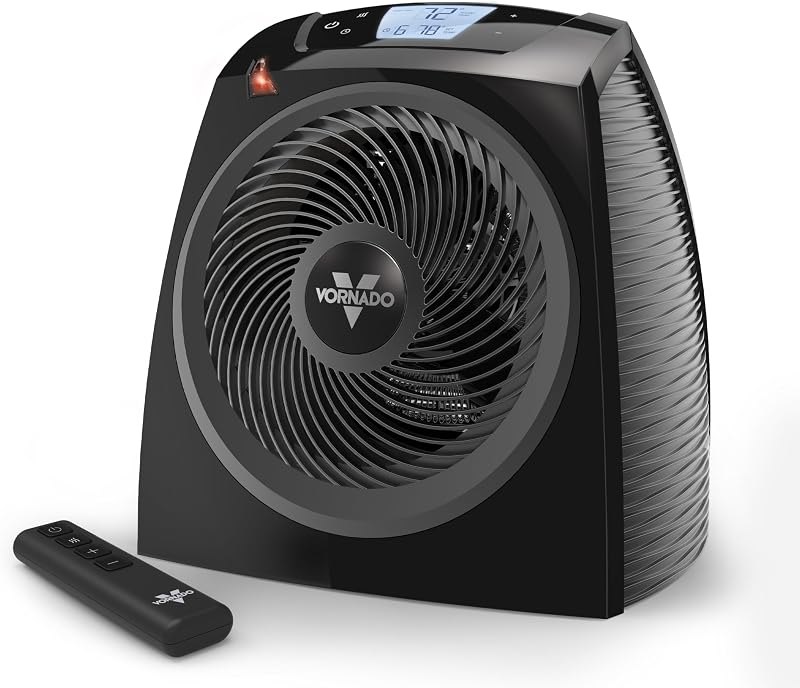 TAVH10 (2026) Space Heater with Remote, Digital Thermostat, Black — vornado compact space heater for vornado compact