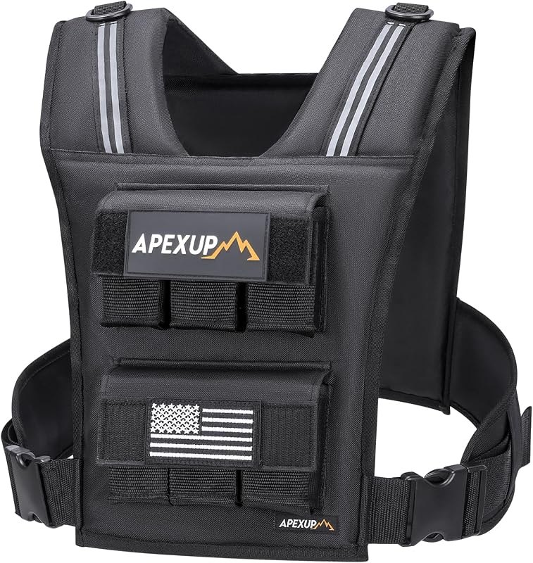 APEXUP Weighted Vest Men, Adjustable Weight Vest for Running — sandbag weighted vest for sandbag weighted vest