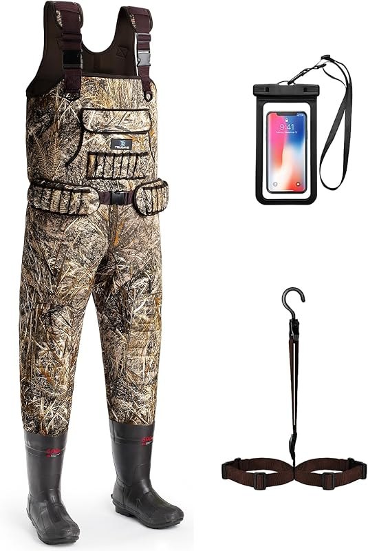 Trudave Chest Waders, 4.5mm Waterproof Neoprene Hunting Wader for Men & Women with 600G Insulated Boots — hunting