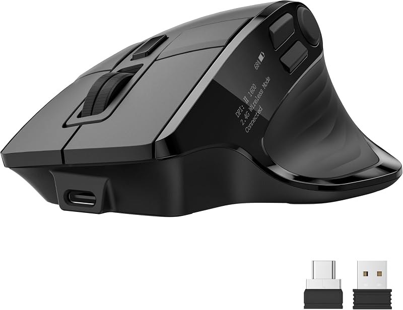 Acer Wireless Mouse for Laptop, Computer Mouse Ergonomic for 4 Devices — computer mouse bungee for computer mouse bungee