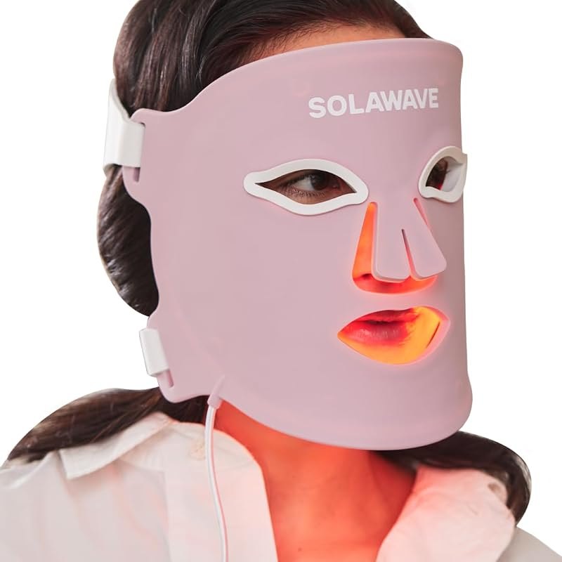 Solawave Red Light Therapy Face Mask — LED face mask with ear hooks for led face mask ear