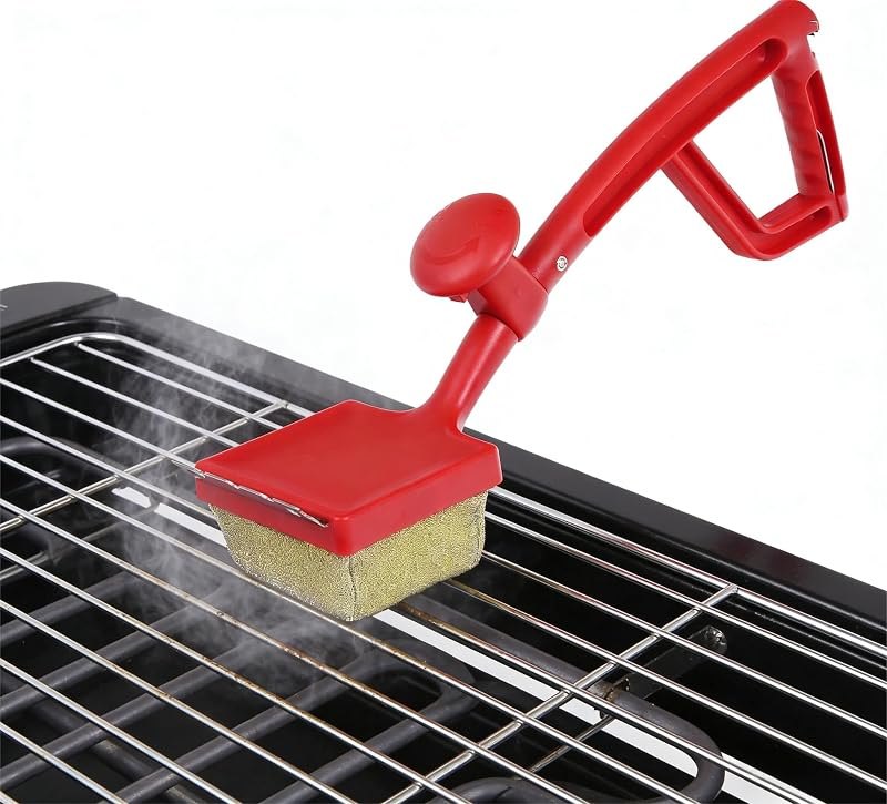 GASPRO Grill Brush Bristle Free for Outdoor Grill, BBQ Grill Cleaning Brush with Replaceable Scrub Sponge Head &