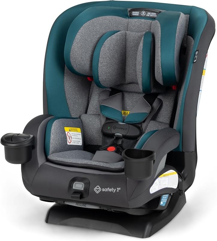 Safety 1st EverSlim 4-in-1 Convertible Car Seat, SecureTech Chest Clip, Ultra-Slim, 4-Mode Infant to Booster, Baby Car