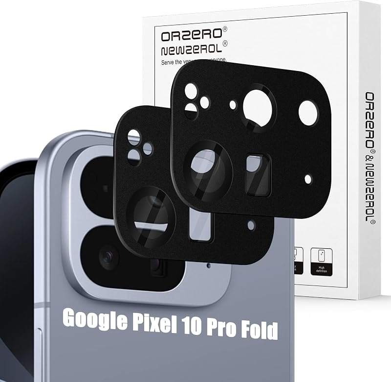 Orzero (2 Pack Camera Lens Protector Compatible for Google Pixel 10 Pro Fold, Protector de Cámera Premium Metal and